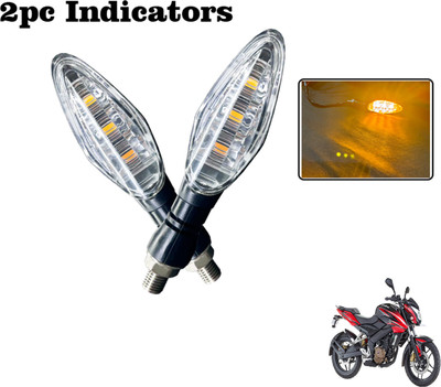 Shopland Front, Rear LED Indicator Light for Bajaj Pulsar 200 NS DTS-i(Amber)