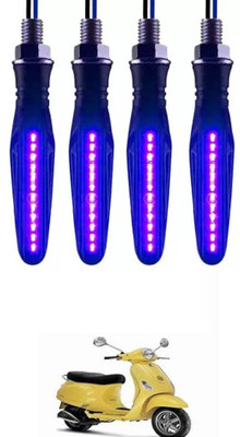 E-Shoppe Front, Rear, Side LED Indicator Light for Piaggio Vespa LX(Blue)