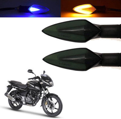SHOWRIDE Front, Rear, Side LED Indicator Light for Bajaj Pulsar 180(Blue, Yellow)