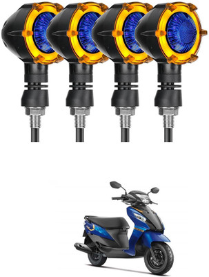 PRTEK Front, Rear LED Indicator Light for Suzuki Lets(Multicolor)