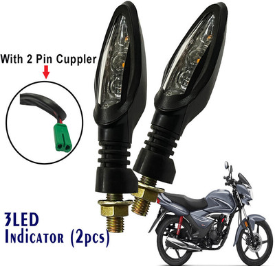 Generox Front, Rear LED Indicator Light for Honda Shine 125(Yellow)