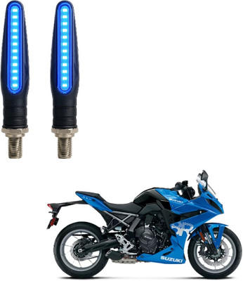 JMA TRADING Front, Rear LED Indicator Light for Suzuki Universal For Bike(Blue)