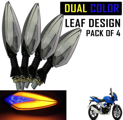 Shopland Front, Rear LED Indicator Light for Bajaj DTS-i(Amber, Blue)