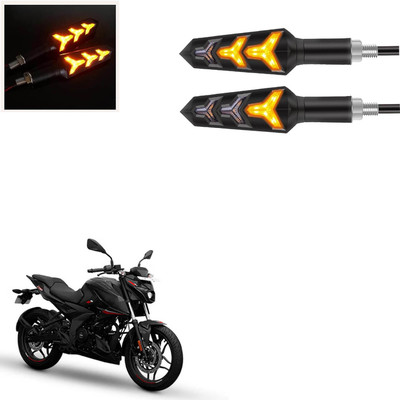 Vagary Front, Rear LED Indicator Light for Bajaj Pulsar N250(Amber)