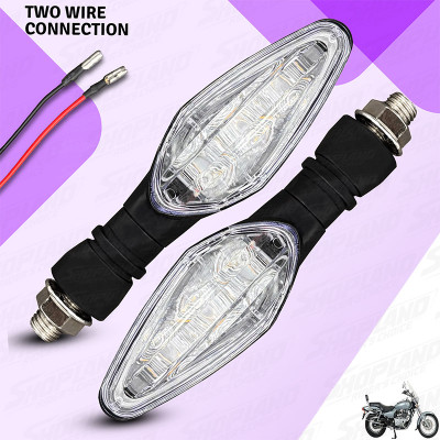 Shopland Front, Rear LED Indicator Light for Bajaj Avenger 220 DTS-i(Yellow)