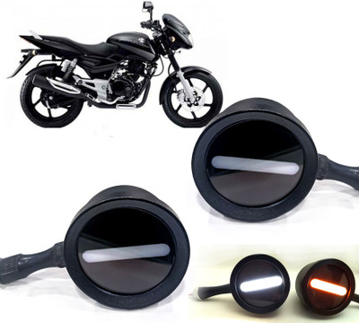 AUTO PEARL Front LED Indicator Light for Bajaj Pulsar 180 DTS-i(White, Yellow)