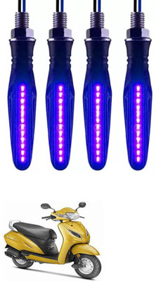 E-Shoppe Front, Rear, Side LED Indicator Light for Honda Universal For Bike(Blue)