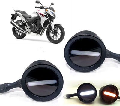 AUTO PEARL Front LED Indicator Light for Hero CB(White, Yellow)