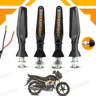 Generox Front, Rear, Side LED Indicator Light for Mahindra Universal For Bike(Yellow)