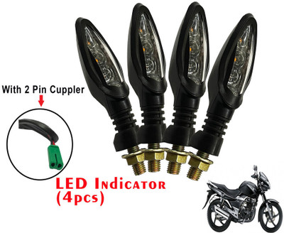Generox Front, Rear LED Indicator Light for Suzuki GS150R(Yellow)