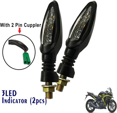 Generox Front, Rear LED Indicator Light for Honda CBR 220 R(Yellow)