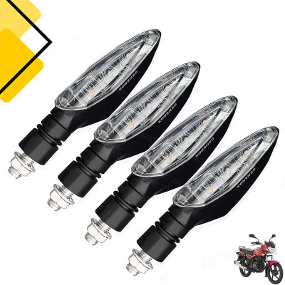 Generox Front, Rear LED Indicator Light for Bajaj Discover 100(Amber)