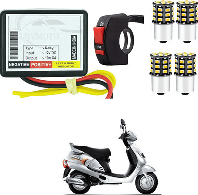 LOVMOTO Front, Rear LED Indicator Light for Mahindra Duro DZ(Yellow)