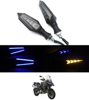 MATIES Front LED Indicator Light for Universal For Bike Universal For Bike(Blue, Yellow)