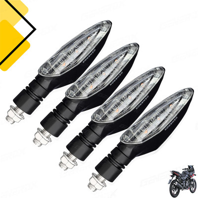 Generox Front, Rear LED Indicator Light for Bajaj Pulsar 220 DTSi-Fi(Amber)