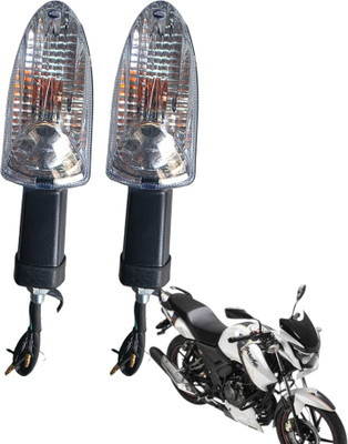 BIKEBLOOM Side, Rear, Front Halogen Indicator Light for TVS Apache RTR 150, Apache RTR 160, Apache RTR 180(Amber)