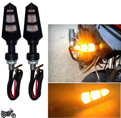 Pious Front, Rear LED Indicator Light for Bajaj Discover 125 DTS-i(Amber)