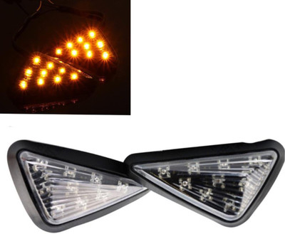 SHOWRIDE Front, Rear, Side LED Indicator Light for Yamaha Universal For Bike(Yellow)