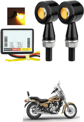 LOVMOTO Front, Rear LED Indicator Light for Bajaj Avenger 220 DTS-i(Yellow)