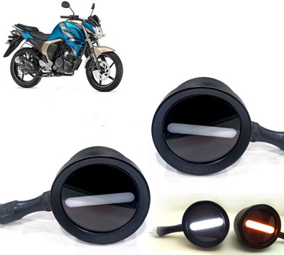 AUTO PEARL Front LED Indicator Light for TVS FZ S V2(White, Yellow)