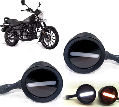 AUTO PEARL Front LED Indicator Light for Bajaj Avenger Street(White, Yellow)