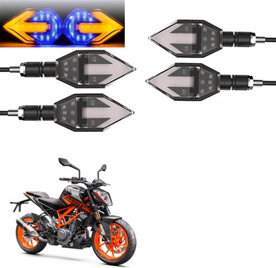 Vagary Front, Rear LED Indicator Light for KTM Duke 200(Blue, Yellow)