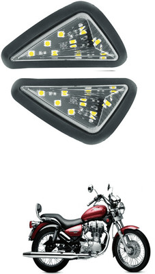 LOVMOTO Front LED Indicator Light for Royal Enfield Electra Twin Spark(Black)