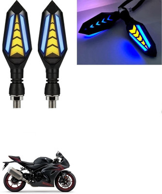 SRPHERE Front, Rear LED Indicator Light for Suzuki Universal For Bike(Amber, Blue)