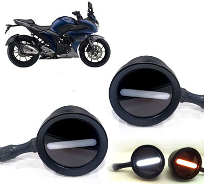 AUTO PEARL Front LED Indicator Light for TVS Fazer(White, Yellow)