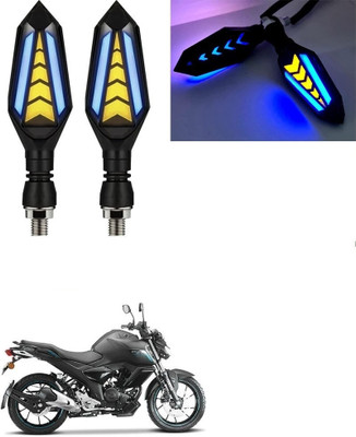 SRPHERE Front, Rear LED Indicator Light for Yamaha Universal For Bike(Amber, Blue)
