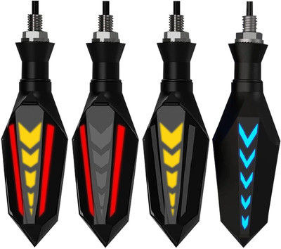 Bhumi Side LED Indicator Light for Universal For Bike(Yellow)
