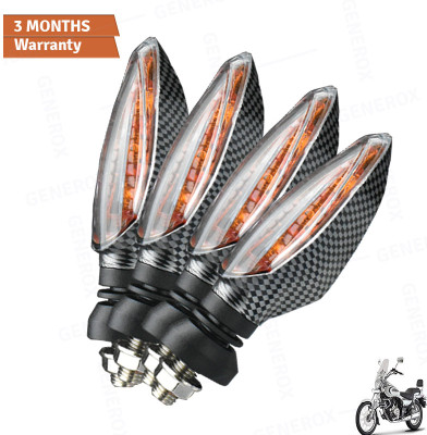 Generox Front, Rear LED Indicator Light for Bajaj Avenger 220(Amber)