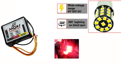 PRTEK Front, Side LED Indicator Light for Bajaj Universal For Bike(Red)