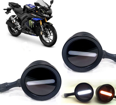 AUTO PEARL Front LED Indicator Light for Yamaha YZF R15(White, Yellow)