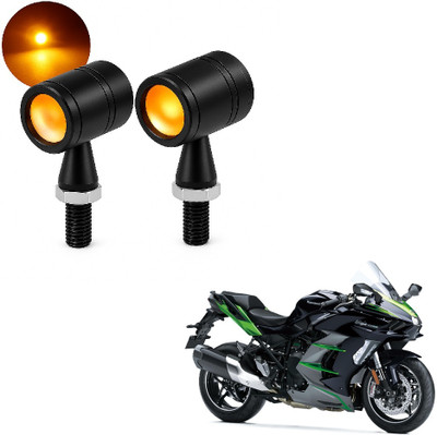 JMA TRADING Front, Rear LED Indicator Light for Kawasaki Universal For Bike(Amber)