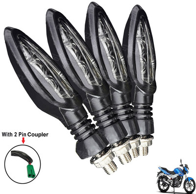 Generox Front, Rear LED Indicator Light for Bajaj Discover 100 M(Yellow)