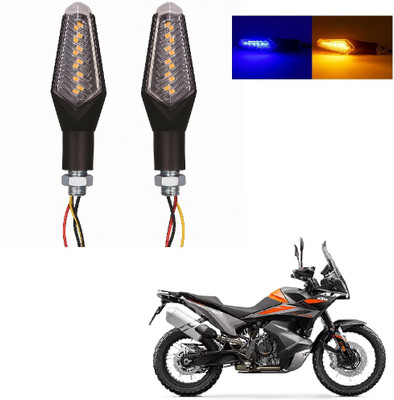 JMA TRADING Front, Rear LED Indicator Light for KTM Universal For Bike(Blue, Amber)