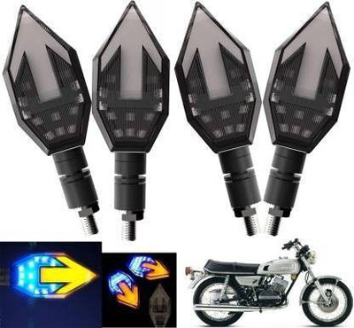 MAHADEV Front, Rear LED Indicator Light for Yamaha RX 100(Yellow, Blue)
