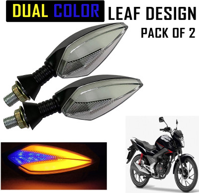Shopland Front, Rear LED Indicator Light for Honda CBF 125(Amber, Blue)