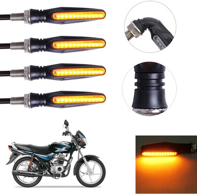 Huims Front, Rear LED Indicator Light for Bajaj CT 100(Yellow)