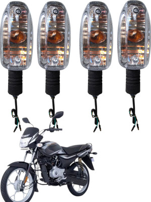 BIKEBLOOM Side, Rear, Front Halogen Indicator Light for Bajaj Discover, Pulsar 180 DTS-i, Platina 100, Pulsar, Platina 100 DTS-i(Amber)