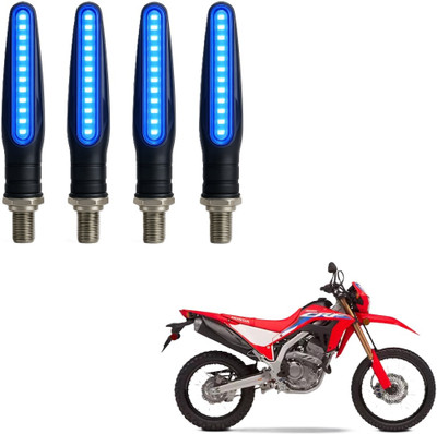 JMA TRADING Front, Rear LED Indicator Light for Honda Universal For Bike(Blue)