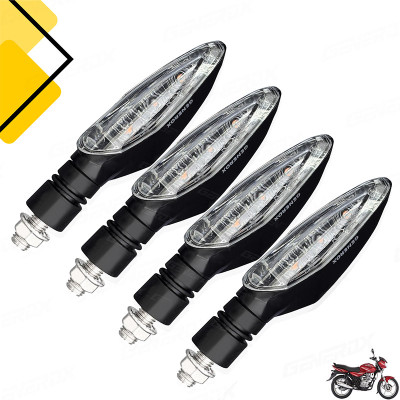 Generox Front, Rear LED Indicator Light for Bajaj Discover 125 DTS-i(Amber)