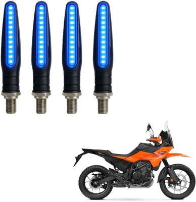JMA TRADING Front, Rear LED Indicator Light for KTM Universal For Bike(Blue)