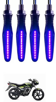E-Shoppe Front, Rear, Side LED Indicator Light for TVS Universal For Bike(Blue)