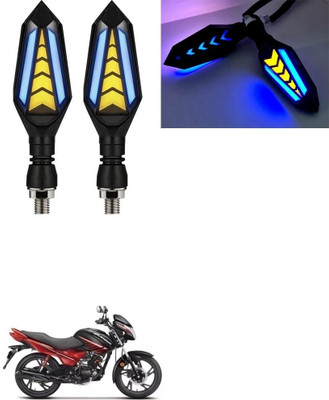 SRPHERE Front, Rear LED Indicator Light for Hero Universal For Bike(Amber, Blue)
