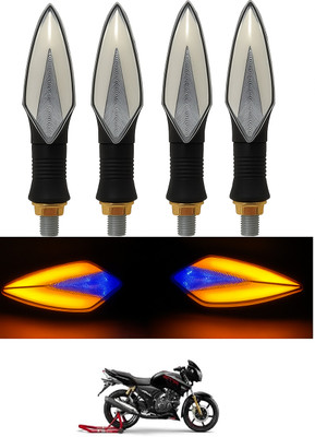 CROXIV Front, Rear LED Indicator Light for Universal For Bike Apache, Apache 220, Apache RTR 180, Universal For Bike(Blue, Yellow)