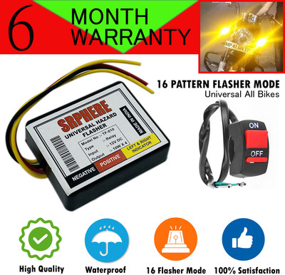 SRPHERE Front, Rear Flasher Indicator Light for Universal For Bike Universal For Bike(Multicolor)