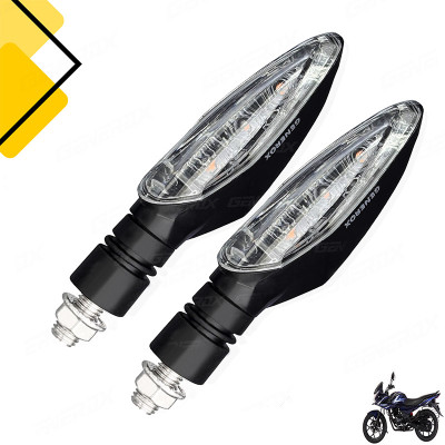 Generox Front, Rear LED Indicator Light for Bajaj Discover 150(Amber)