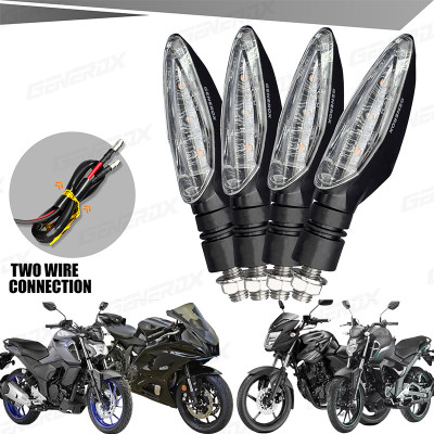 Generox Front, Rear LED Indicator Light for Yamaha Universal For Bike(Yellow)
